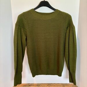 Classic Normcore Preppy Olive Green Pullover Sweater